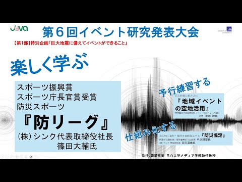 イベントプロデュース学科 Session1防災スポーツ『防リーグ』株シンク代表取締役社長 篠田大輔氏ー第６回イベント研究発表大会