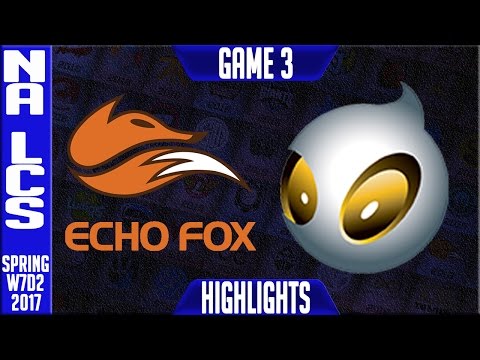 Dignitas vs Echo Fox Highlights Game 3 - NA LCS W7D3 Spring 2017 - DIG vs FOX G3