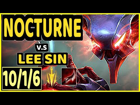 WARDEN (NOCTURNE) vs LEE SIN - 10/1/6 KDA JUNGLE GAMEPLAY - EUW Ranked GRANDMASTER