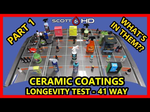 Ceramic Coating Longevity Test - 41 WAY - The ULTIMATE comparison test - PART 1 - PRODUCTS and SDS