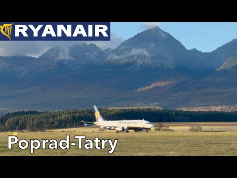 Ryanair's first landing at Poprad-Tatry Airport