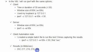 Testing Virtual Machines With iperf