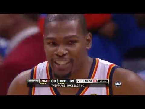 2012 NBA Finals Game 2 4th quarter    Lebron Westbrook Durant Chris Bosh and Dwyane Wade
