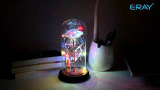 Artificial Rose in Glass Dome