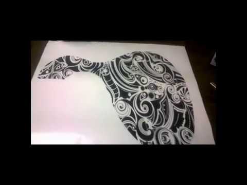 Preparing and applying  matte black vinyl graphics on a acoustic guitar