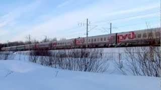 preview picture of video '[RZD] CHS2T-1045 / ЧС2Т-1045 с поездом Санкт-Петербург - Брянск'