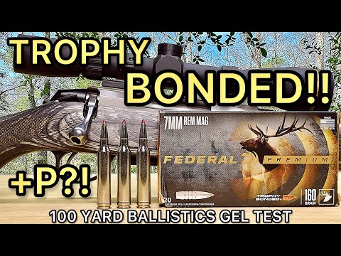 7mm Remington Magnum Trophy Bonded Tip Ballistics Gel Ammo Test