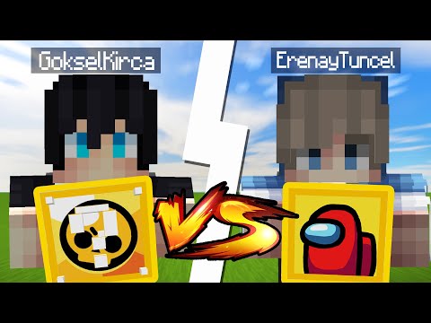 GÖKSEL KIRCA ile ŞANS BLOKLARI ! - AMONG US vs BRAWL STARS -minecraft