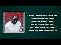 Kendrick lamar-fear official lyrics