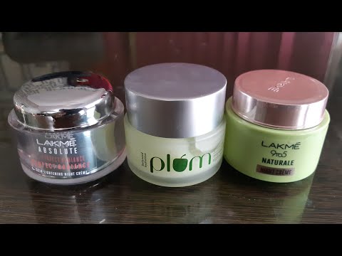 Top 3 night cream for summers & winters for oily skin dry skin combination skin, Video