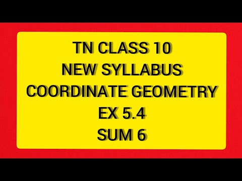 TN Samacheer 10 Maths New Syllabus Coordinate Geometry Ex 5.4 Sum 6