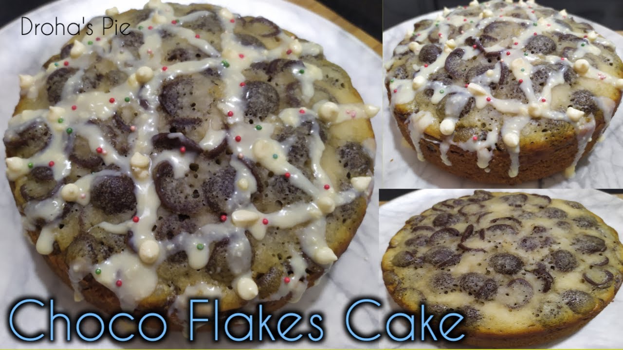 Choco Flakes Cake~Soft Choco Flakes Cake Recipe~Simple Cake Recipe Without Oven
