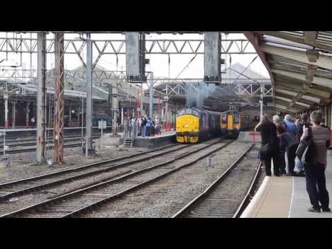 37405 thrashing out of Crewe on 1K08 18:09 to Derby