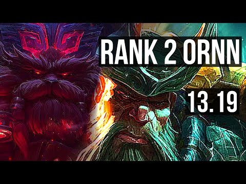 ORNN vs GANGPLANK (TOP) | Rank 2 Ornn, 7/2/17 | TR Challenger | 13.19