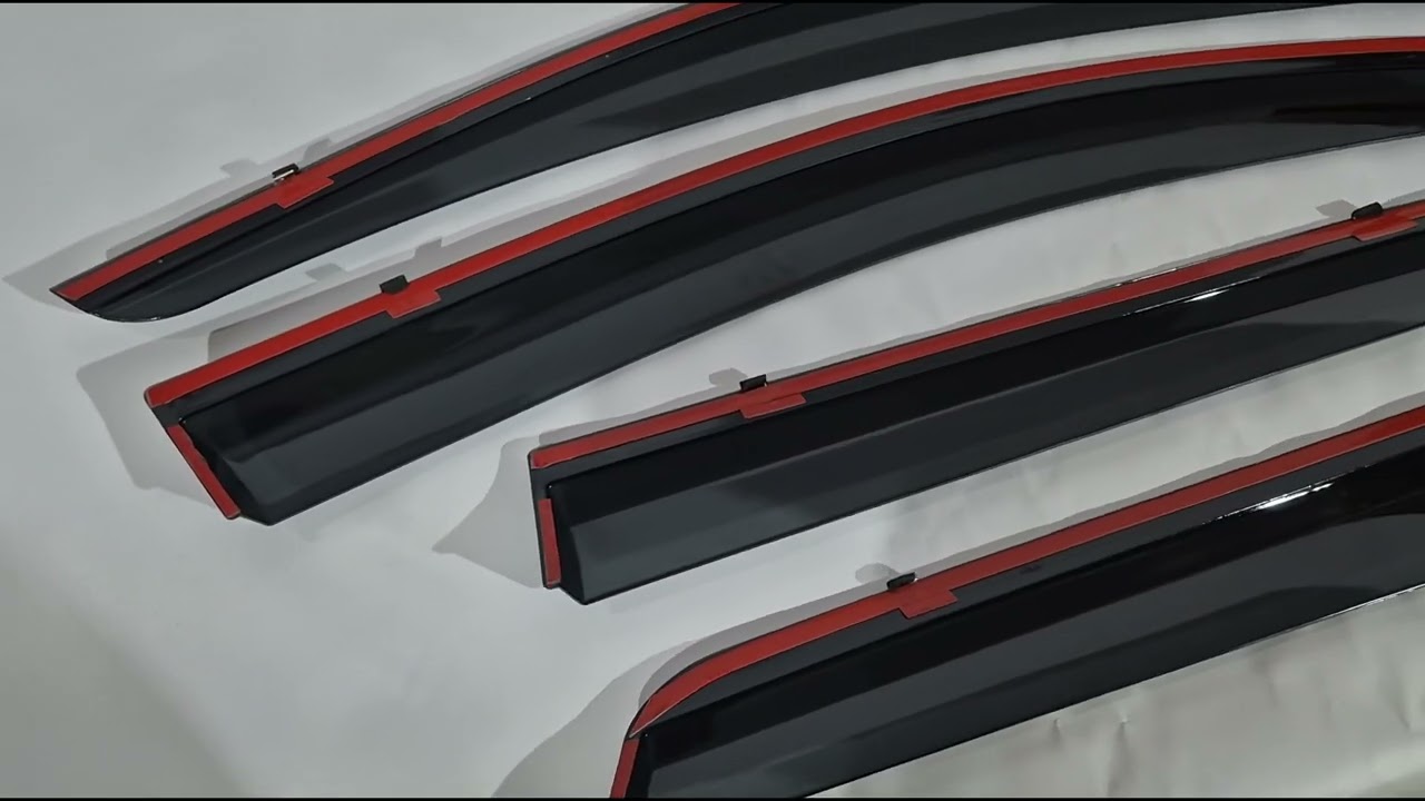 Ветровики с хромированным молдингом Niken Luxury (4 шт) Video 1