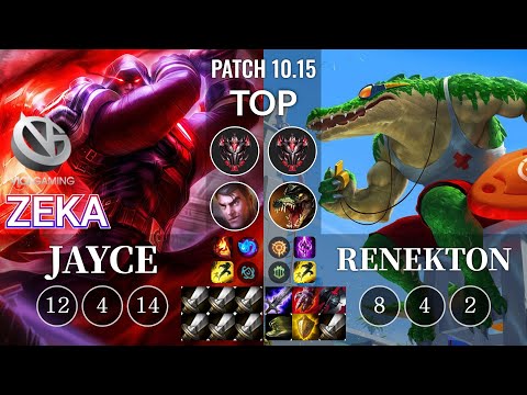 VG Zeka Jayce vs Renekton Top - KR Patch 10.15