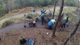 preview picture of video 'Cannock Chase Trailbuilding Timelapse - 4 November 2012'