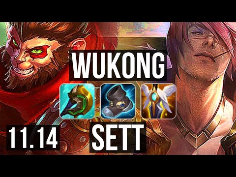 WUKONG vs SETT (TOP) | 8/1/9, 800+ games, 1.2M mastery | KR Diamond | v11.14