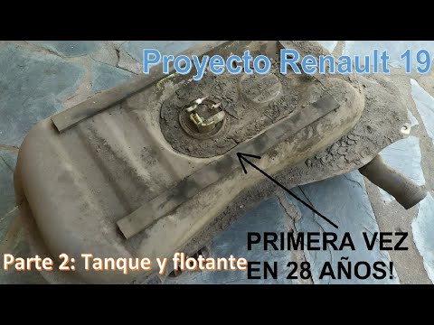 Project Renault 19 - Part 2: Pulling out the fuel tank and checking the fuel sender.