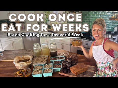 Two Weeks of Meals in One Day for My Family of 4, Healthy From Scratch Cooking