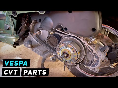 Vespa GTS - CVT Removal / Installation (belt/variator/rollers/clutch) | Mitch's Scooter Stuff