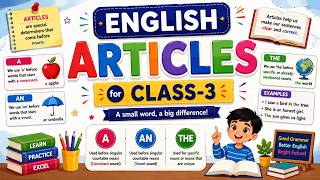 Standard-3 | Articles (A, An, The) | English Grammar | Arifinkidz