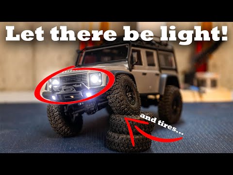 TRX4M Traxxas Pro-Scale Light Kit and Injora Tire install