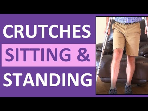 Standing and Sitting with Crutches Nursing Assistive Devices NCLEX