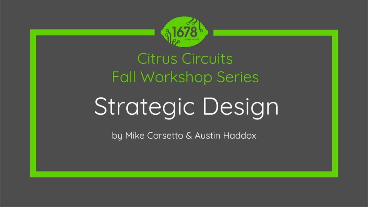 Strategic Design -  Fall Workshop 2024