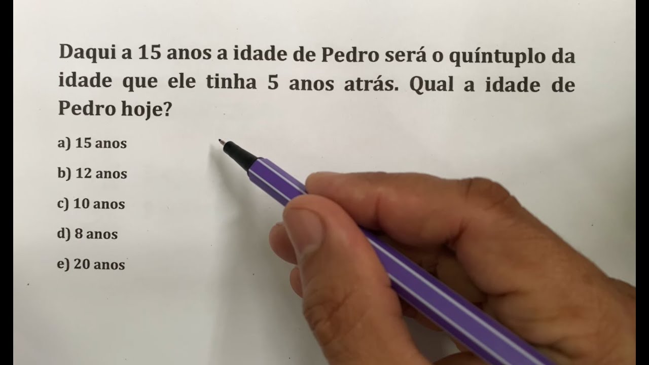 3 PROBLEMAS COM IDADES - MÉTODO FÁCIL - Prof Robson Liers - Mathematicamente