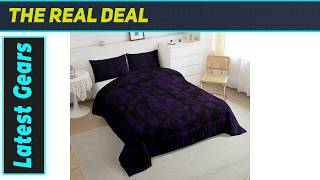 Feelyou Purple Black Damask Comforter: Amazing Gothic Bedroom Upgrade!