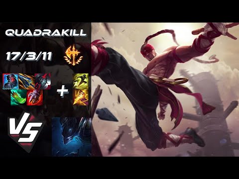 JUNGLE Lee Sin vs Nocturne [QUADRAKILL] - EU Challenger Patch 25.S2.5