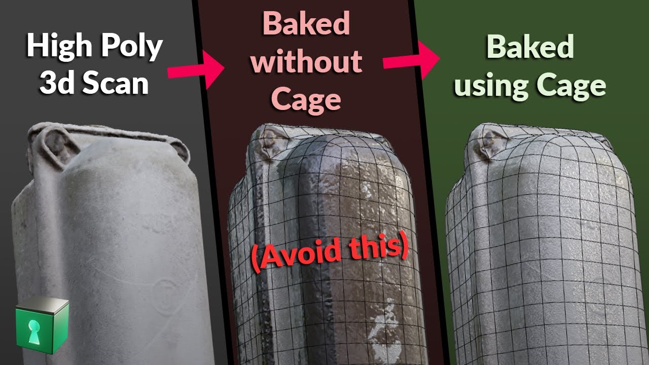 Blender Secrets - Using a Cage for Perfect Baking