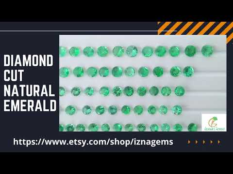 Natural Emerald Diamond Cut Round