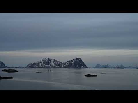Evening in Lofoten, April 2022.  Timelapse,  4K