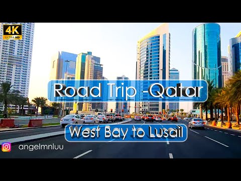 Road Trip | From West Bay to Lusail | Best Place To Travel In Qatar |  No Copyright music