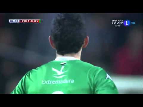 Dani Alves Goal - Barcelona vs Villanovense 2-0