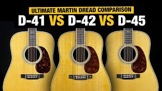 Video thumbnail for Martin D-41 vs D-42 vs D-45 - Powerhouse Martin Guitar Comparison! by Acoustic Letter
