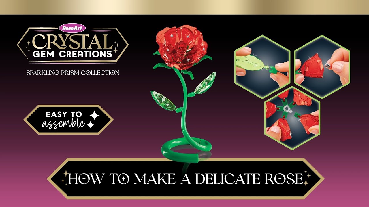Crystal gem creations delicate rose