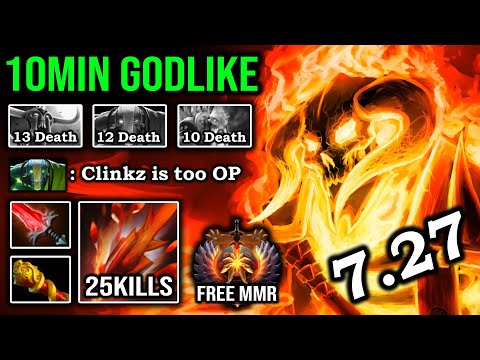 REASON Why Clinkz is the Best Hero to Boost MMR in 7.27 Crazy 10Min Godlike More Than 1Kill Per Min