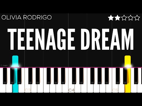 Olivia Rodrigo - Teenage Dream | EASY Piano Tutorial