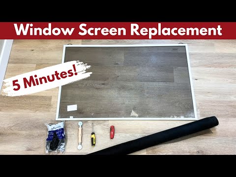 Fast and Easy Window Screen Replacement - How to Repair a Torn Window Screen | Builds by Maz
