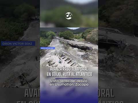 Imágenes aéreas muestran trabajos en puente Güijó