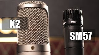 Video thumbnail for Shure SM57 vs Rode K2 (electric guitar) (pt.1) by Crash Course Recording