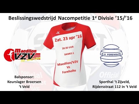 Promotiewedstrijd Eredivisie, Maedilon/VZV vs Foreholte