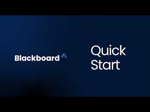Quick Start Blackboard