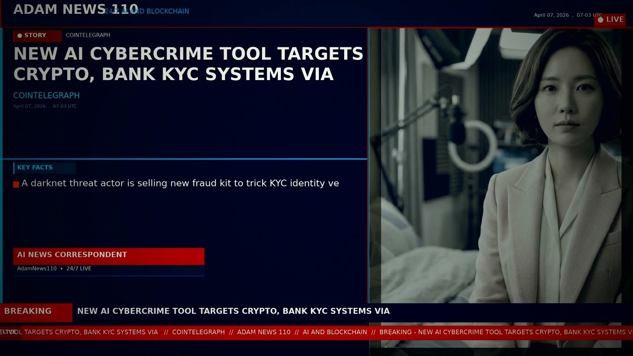 [BREAKING] NEW AI CYBERCRIME TOOL TARGETS CRYPTO, BANK KYC SYSTEMS VIA DEEPFAKES | AdamNews110