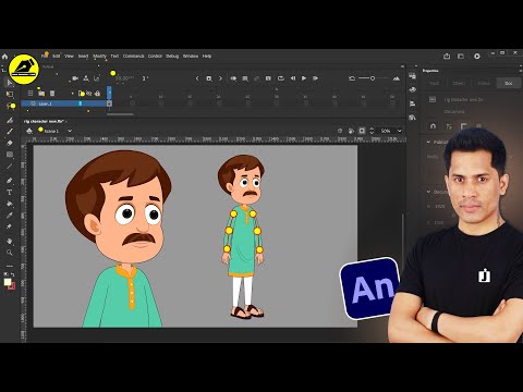 2D Character Rigging | Adobe Animate Tutorial | Graphic Design For YouTube | @LearnAnimationHindi