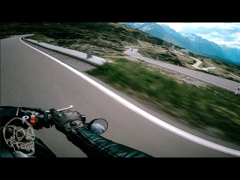 RIDING ST. BERNARD PASS IN SWITZERLAND. (RAW Onboard)