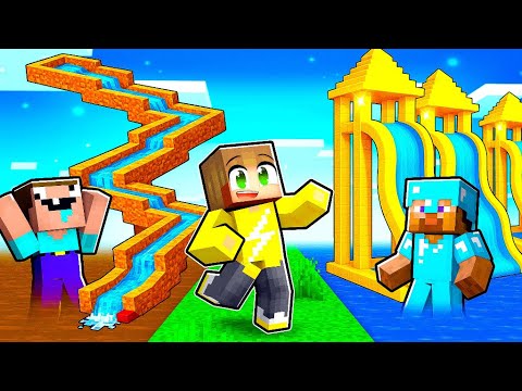 Noob VS Pro Waterpark In Minecraft (Survival)